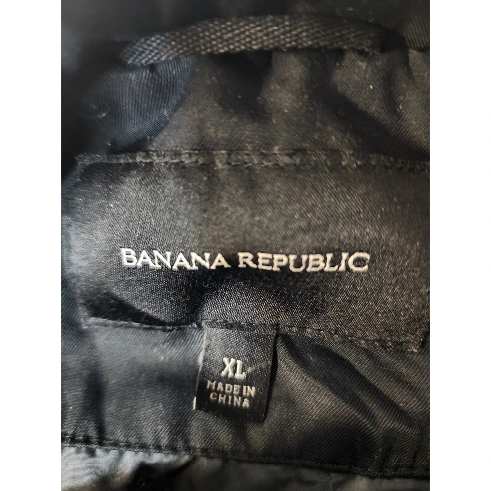 Banana Republic Mens Black Insulated Jacket 4 Front Pockets‎ Size XL
